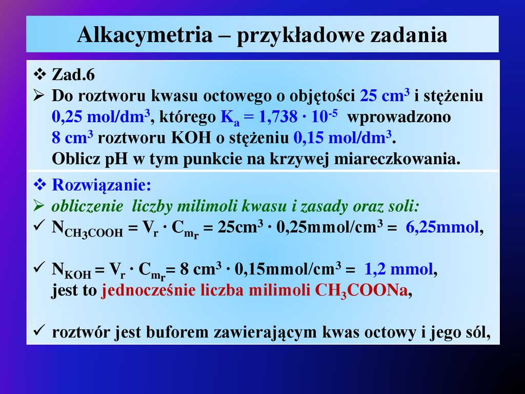 Analiza Obj To Ciowa Miareczkowa Zadania Z Rozwi Zaniem Cz Ii